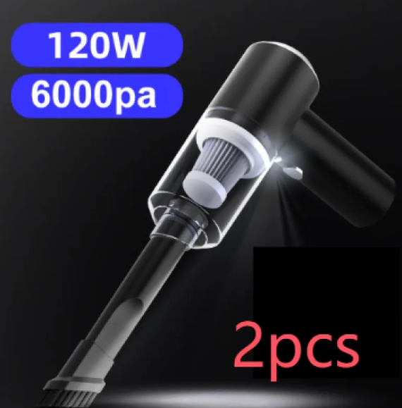 Aspiradora Inalámbrica para Auto 120W, Portátil y Potente