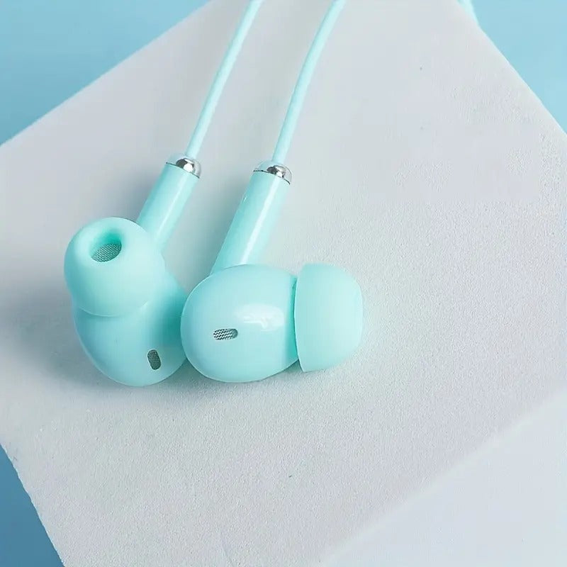 Auriculares con Cable de Colores Macaron y Reducción de Ruido con Micrófono