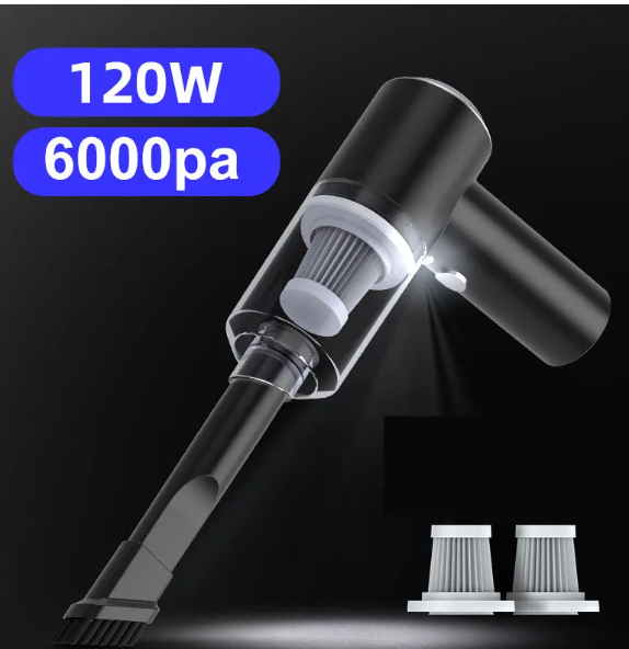 Aspiradora Inalámbrica para Auto 120W, Portátil y Potente