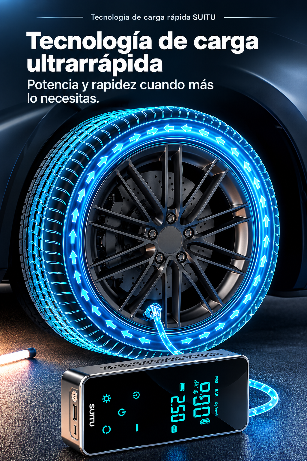 Compresor de Aire para Automóvil | Kit con Accesorios