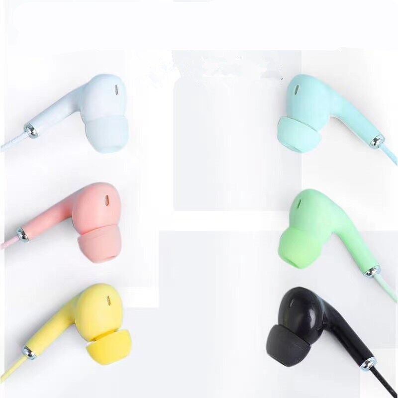 Auriculares con Cable de Colores Macaron y Reducción de Ruido con Micrófono