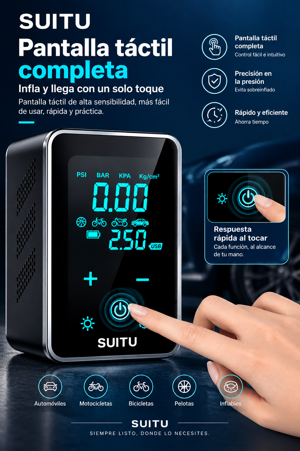 Compresor de Aire para Automóvil | Kit con Accesorios