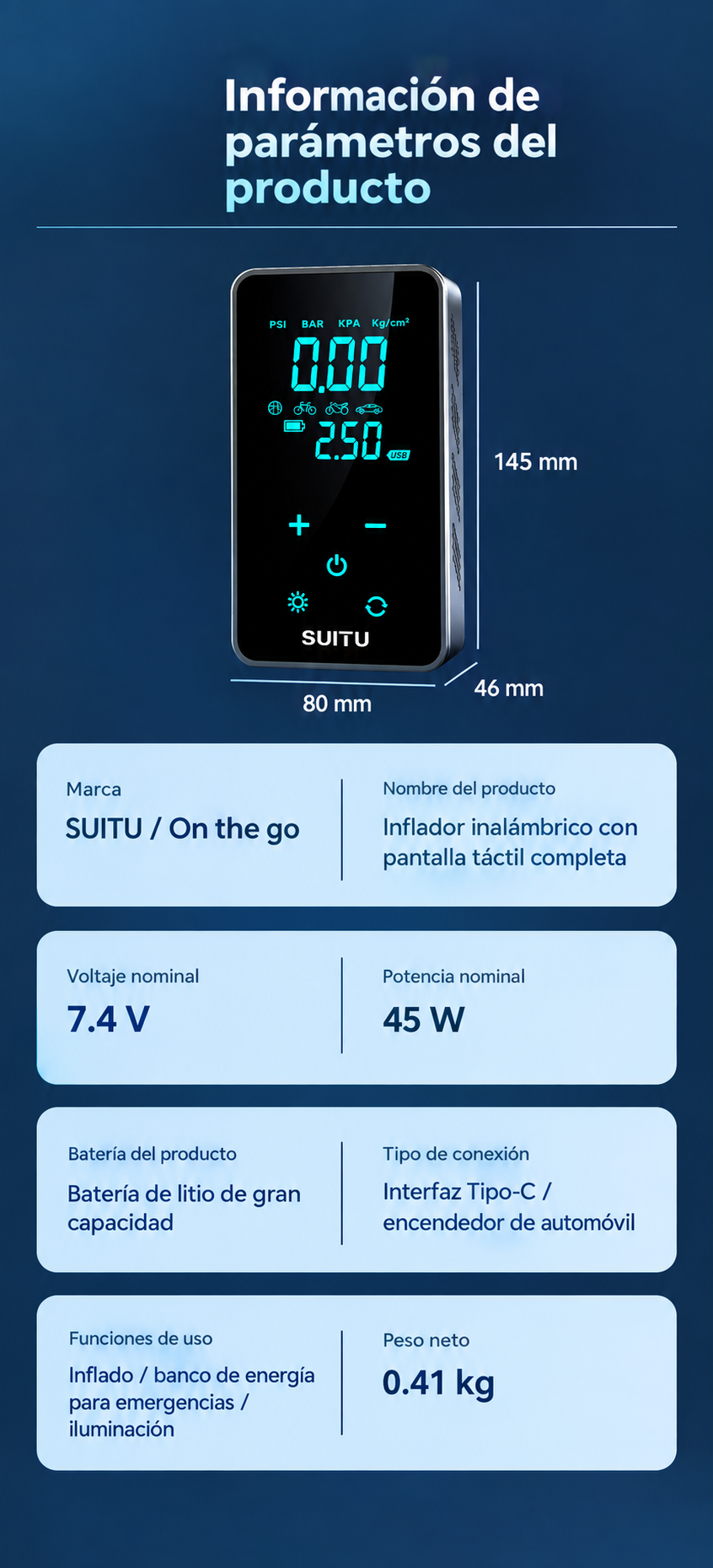 Compresor de Aire para Automóvil | Kit con Accesorios