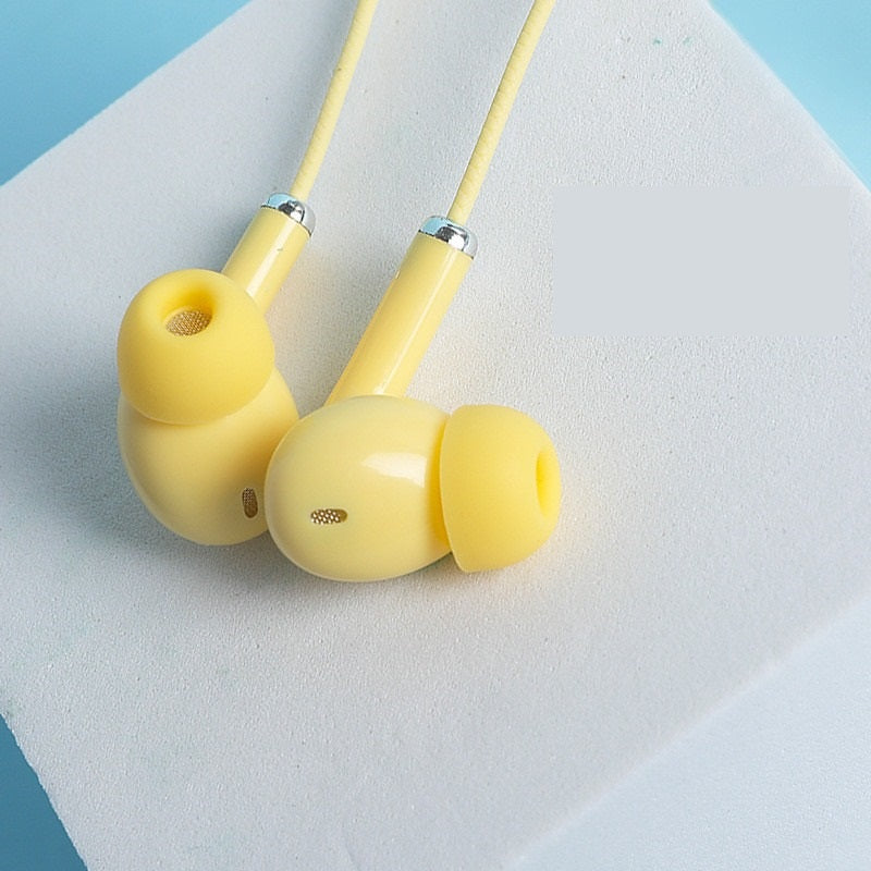 Auriculares con Cable de Colores Macaron y Reducción de Ruido con Micrófono