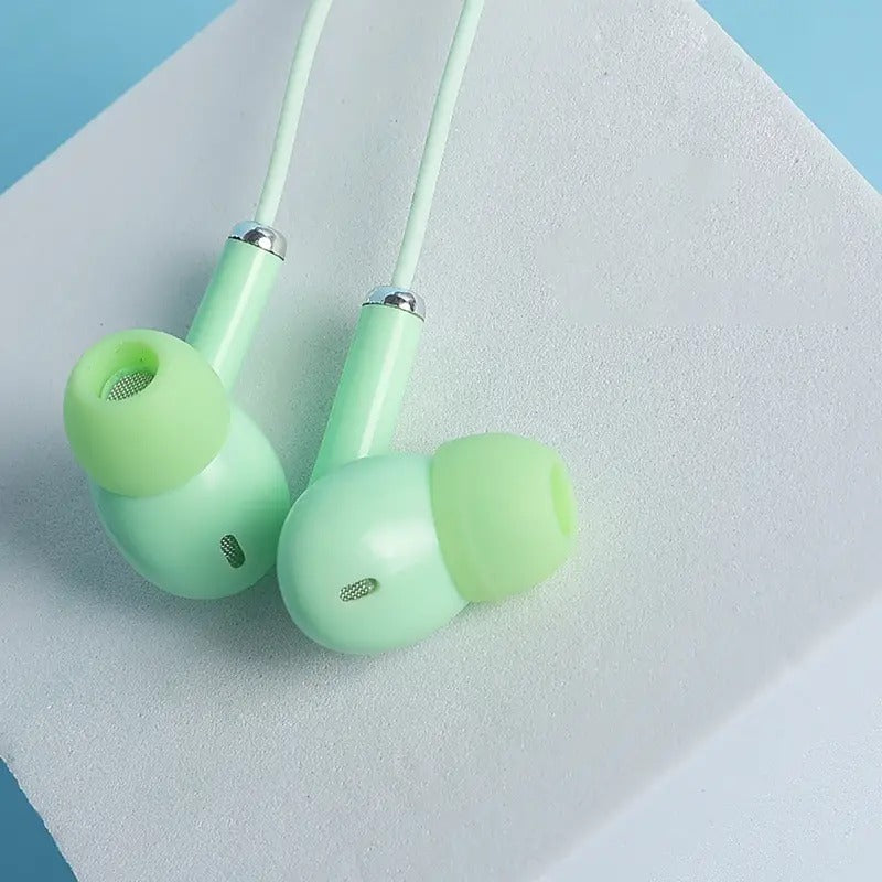 Auriculares con Cable de Colores Macaron y Reducción de Ruido con Micrófono
