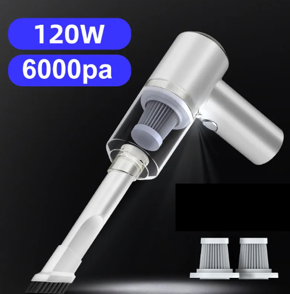Aspiradora Inalámbrica para Auto 120W, Portátil y Potente