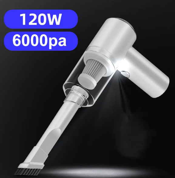 Aspiradora Inalámbrica para Auto 120W, Portátil y Potente