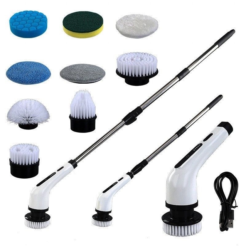 Set de Cepillo Eléctrico Inalámbrico para Limpieza Extensible (1 Pieza)
