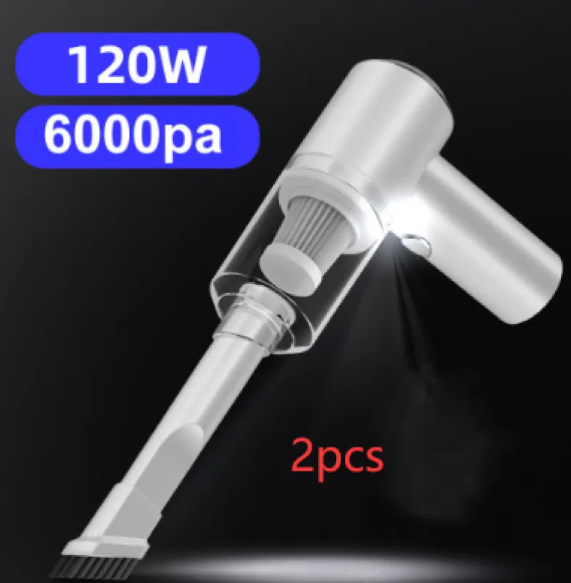 Aspiradora Inalámbrica para Auto 120W, Portátil y Potente